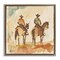 Stupell Industries Western Watercolor Cowboys Right Floating Frame, design by Petal Prints Design